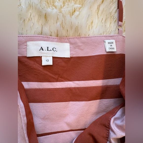 ALC Laurel Maxi Dress in Rust & Lavender Stripe Size 14 - Picture 6 of 14